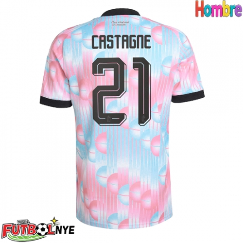 Camiseta Bélgica Timothy Castagne #21 Visitante Equipación Mundial 2026 manga corta